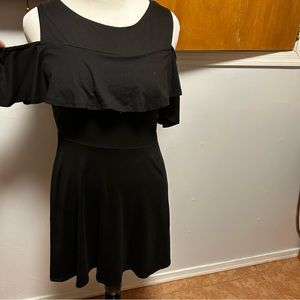 Black Cold Shoulder Dress Size L